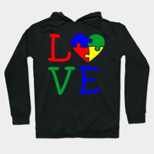 Autism Awareness Puzzle Piece Heart Love Hoodie